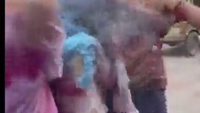होली में रंग लगाने के बहाने विदेशी लड़की से छेड़छाड़