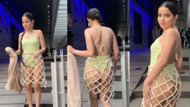 Urfi Javed की इस ड्रेस ने मचाया तहलका; लोग बोले बॉडी सूट पर पहन लिया जाल