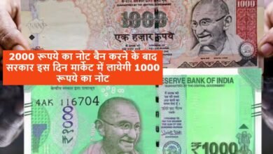 2000 रूपये का नोट बैन करने के बाद सरकार इस दिन मार्केट में लायेगी 1000 रूपये का नोट, देखे पूरी खबर