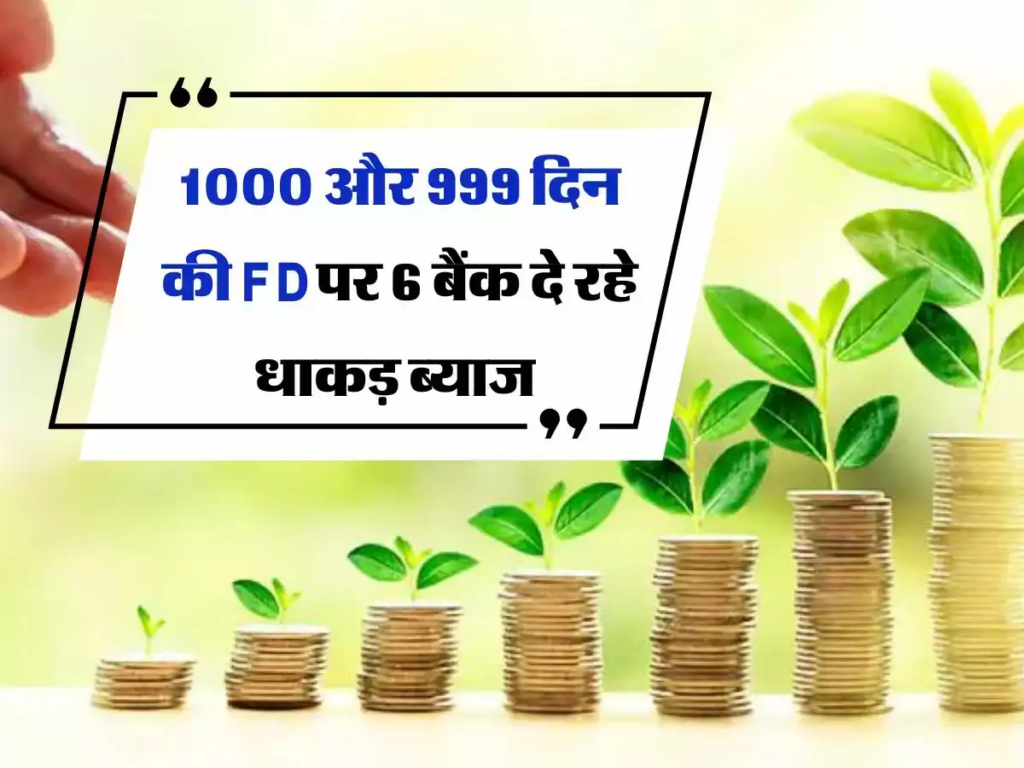Best FD For Senior Citizens: 1000 और 999 दिन की FD पर 6 बैंक दे रहे धाकड़ ब्याज, खूब निवेश कर रहे लोग