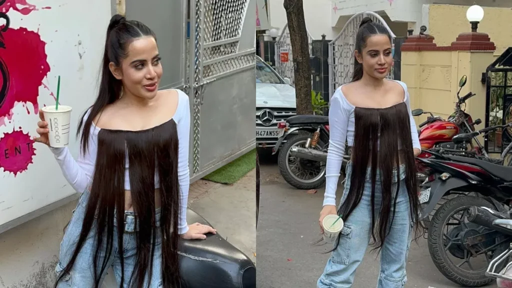 Urfi Javed: बालों वाला टॉप पहनकर निकली उर्फी जावेद, यूजर बोले- अपने बाल काटकर बनाया है क्या
