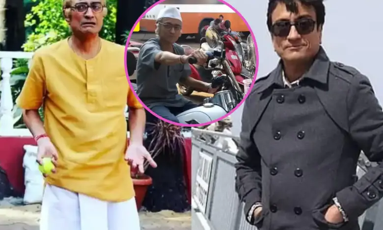 TMKOC Shocking! चम्पकलाल गड़ा यानि Amit Bhatt दिखे बुलेट चलाते हुए, फैंस को यकीन नहीं हो रहा ये जेठालाल के बापूजी ही है